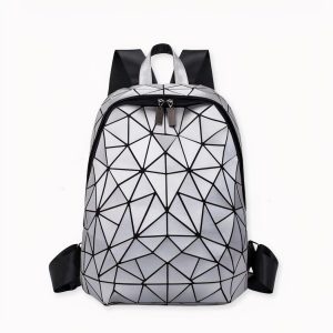 Dames rugzak met geometrisch hologram patroon